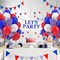 60-Piece Red, White & Blue Balloon Set – 12-Inch Latex & Confetti Balloons with Ribbons and Glue Dots for Independence Day, Patriotic & Birthday Party Decorations